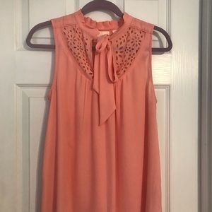 Romantic sleeveless Anthropologie (Maeve) blouse.